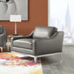 Modway Harness Stainless Steel Base Leather Armchair FredCo
