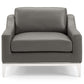 Modway Harness Stainless Steel Base Leather Armchair FredCo
