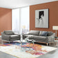 Modway Harness Stainless Steel Base Leather Sofa & Armchair Set FredCo