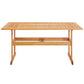 Modway Hatteras 59" Rectangle Outdoor Patio Eucalyptus Wood Dining Table FredCo