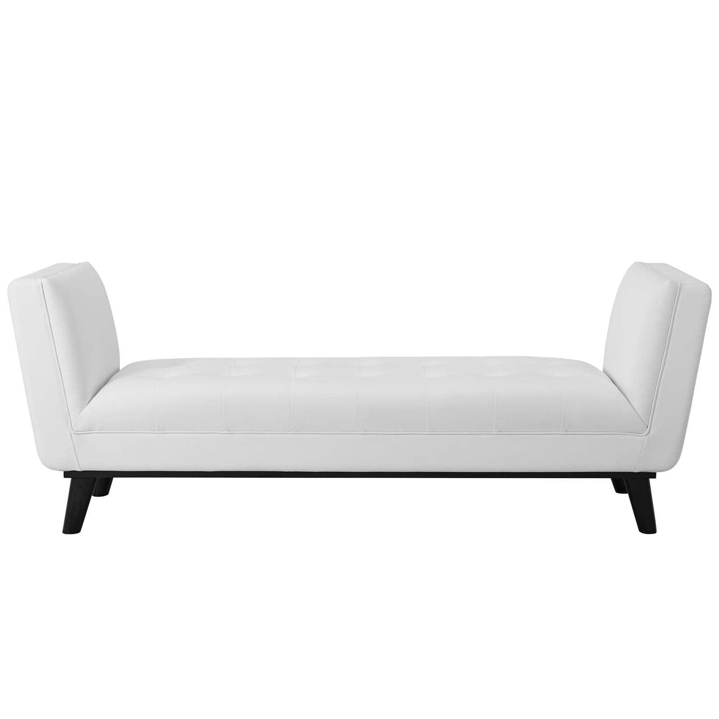 Modway Haven Tufted Button Faux Leather Accent Bench FredCo
