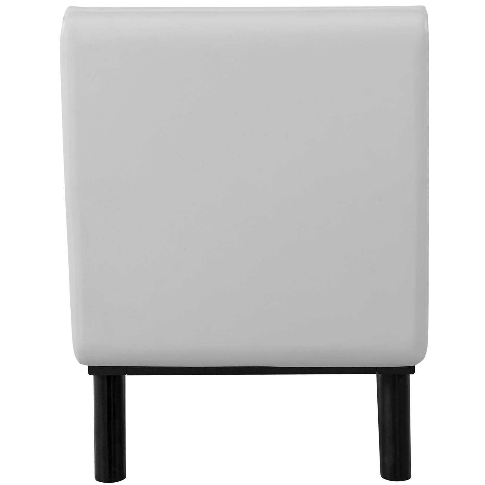 Modway Haven Tufted Button Faux Leather Accent Bench FredCo