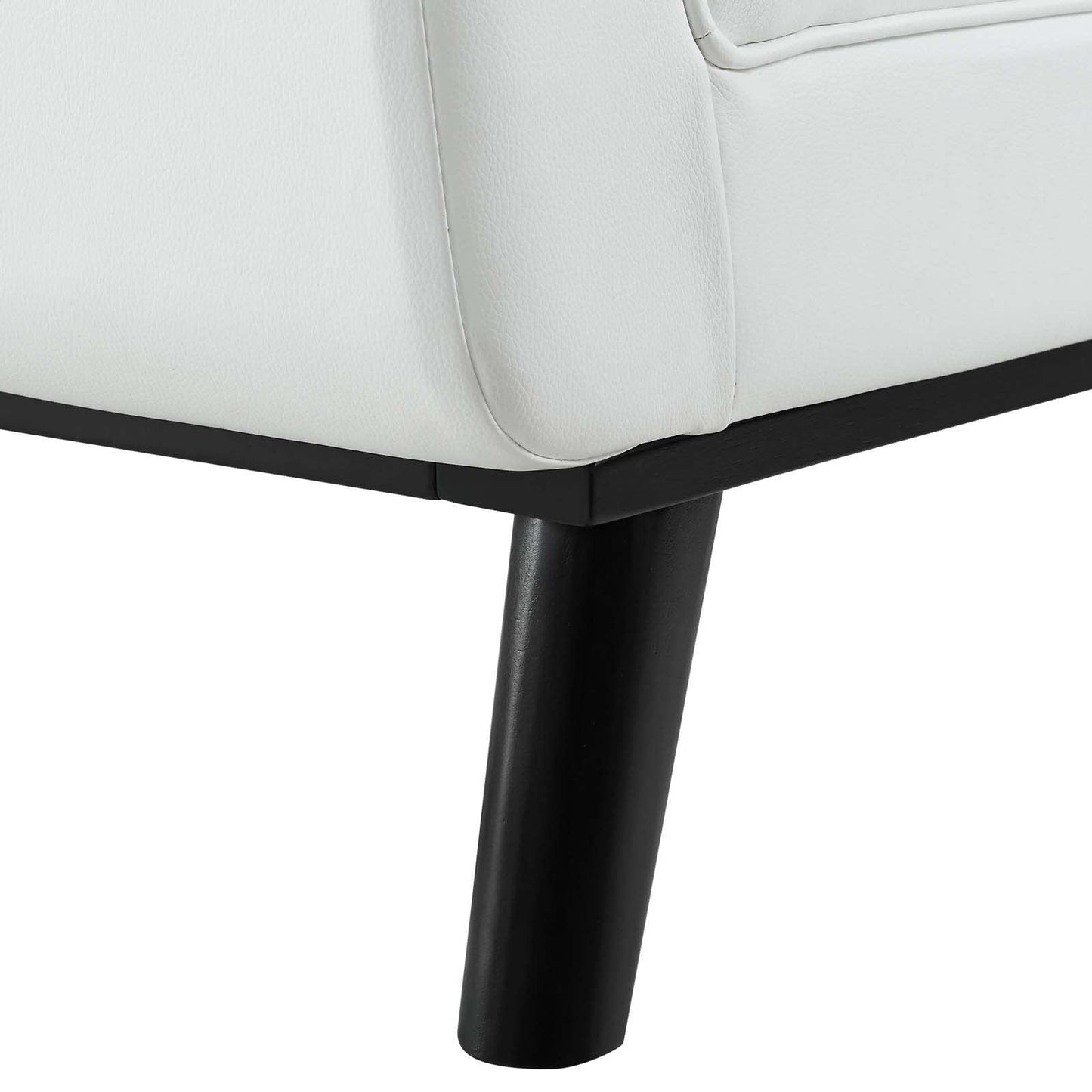 Modway Haven Tufted Button Faux Leather Accent Bench FredCo