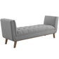 Modway Haven Tufted Button Upholstered Fabric Accent Bench FredCo