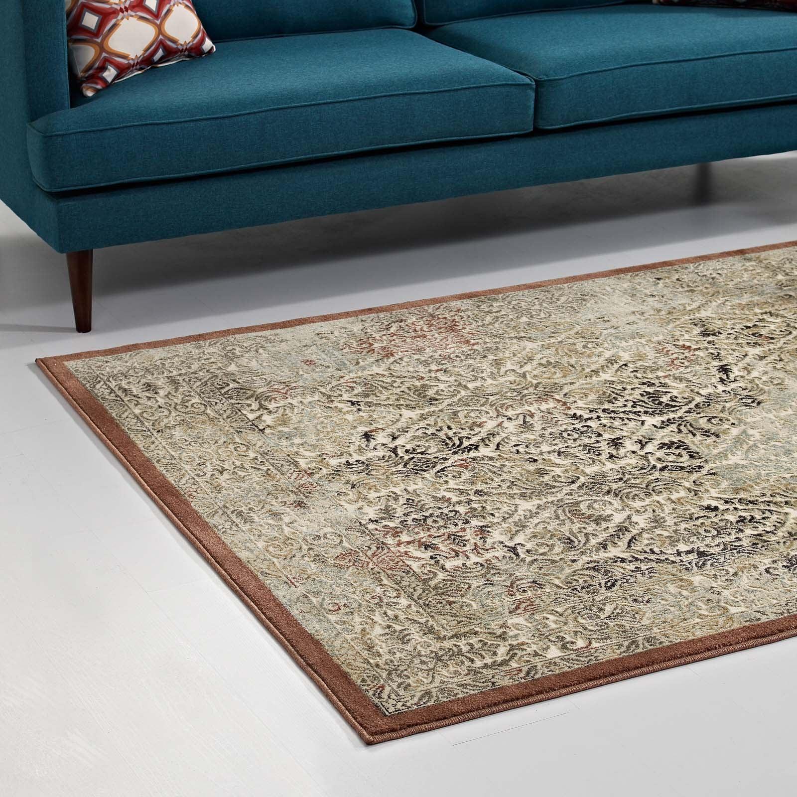 Modway Hester Ornate Turkish Vintage Area Rug FredCo
