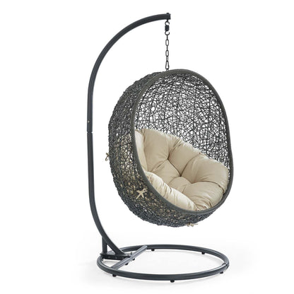 Modway Hide Outdoor Patio Sunbrella® Swing Chair With Stand FredCo
