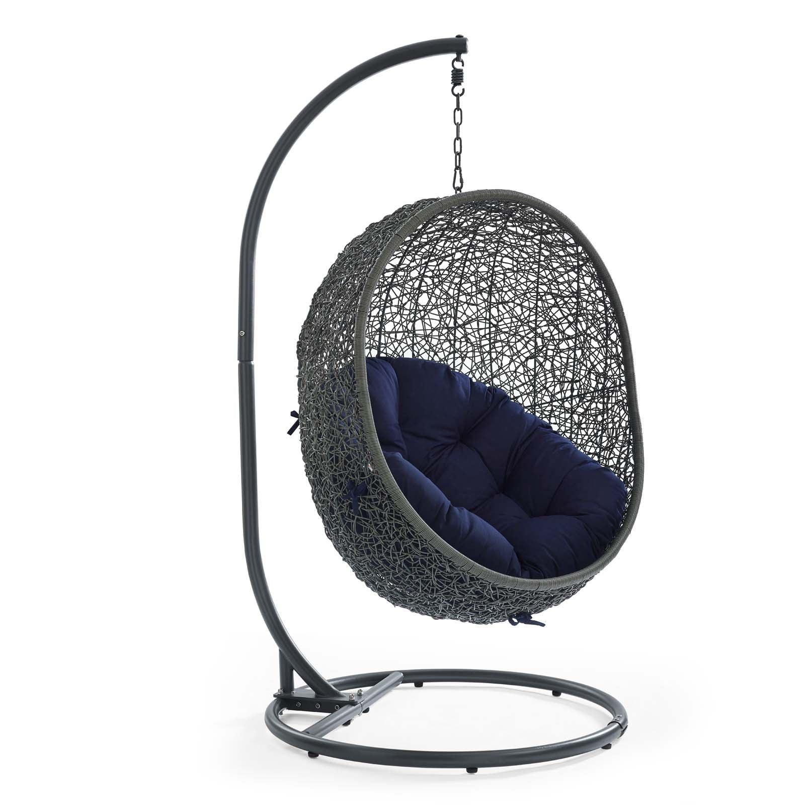 Modway Hide Outdoor Patio Sunbrella® Swing Chair With Stand FredCo