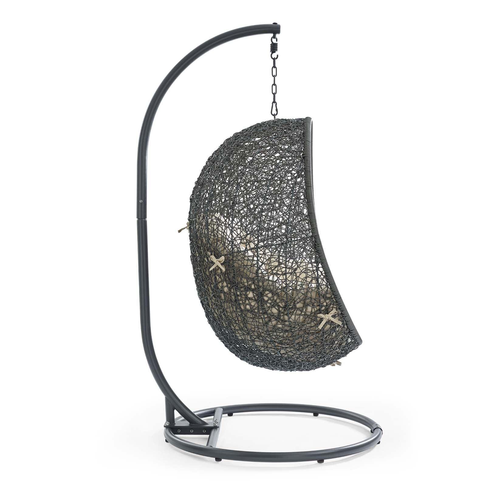 Modway Hide Outdoor Patio Sunbrella® Swing Chair With Stand FredCo