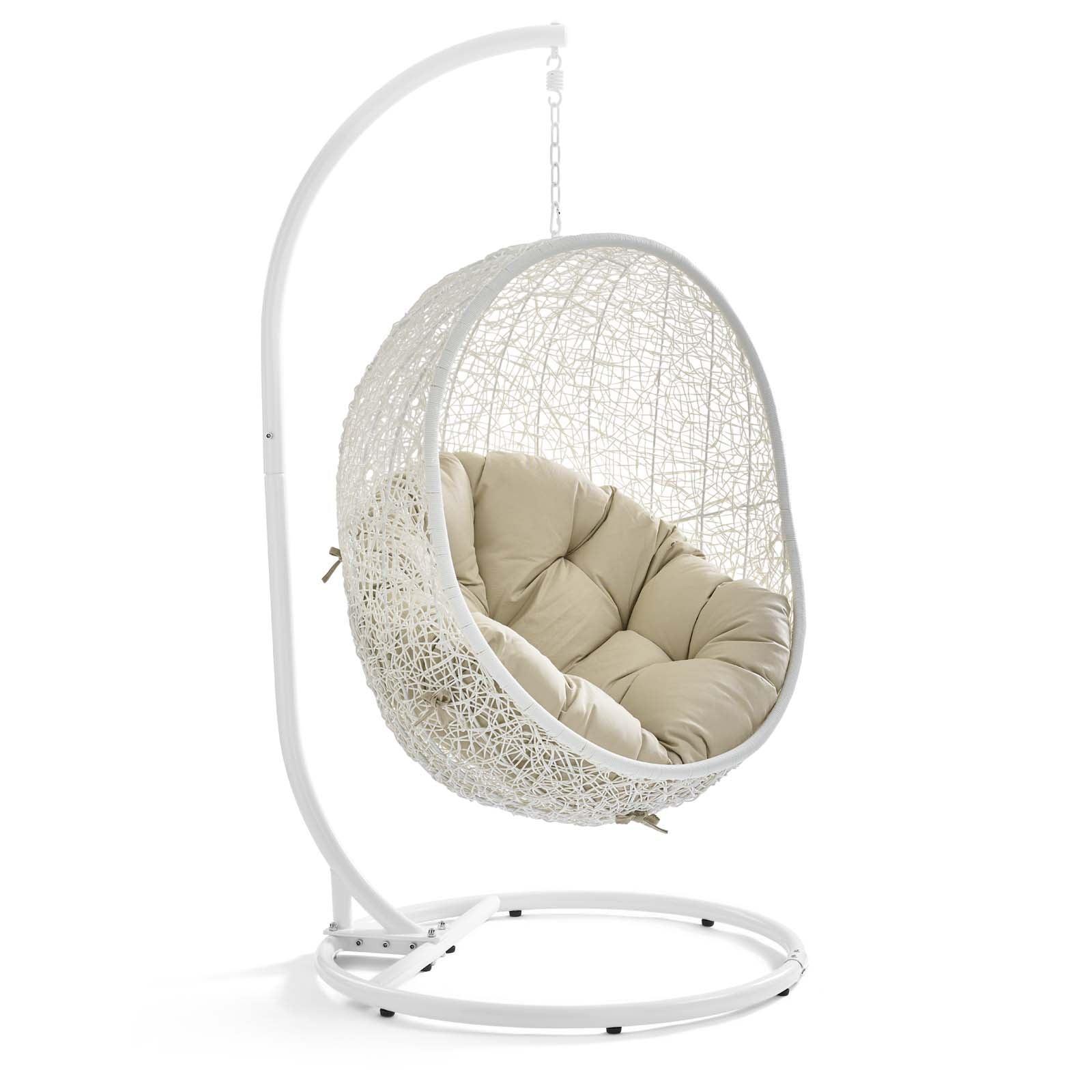 Modway Hide Outdoor Patio Sunbrella® Swing Chair With Stand FredCo