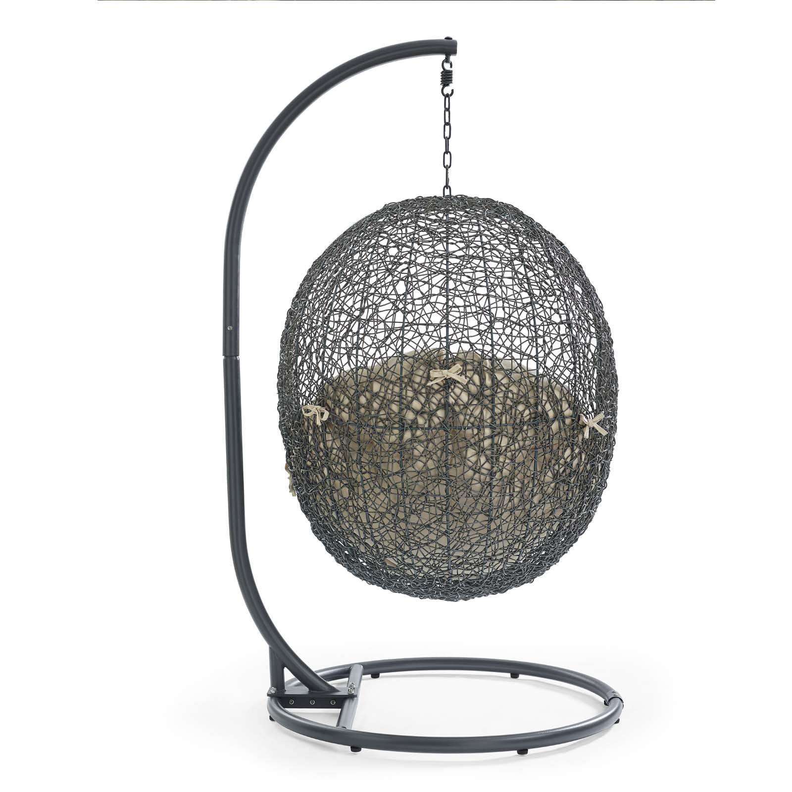 Modway Hide Outdoor Patio Sunbrella® Swing Chair With Stand FredCo