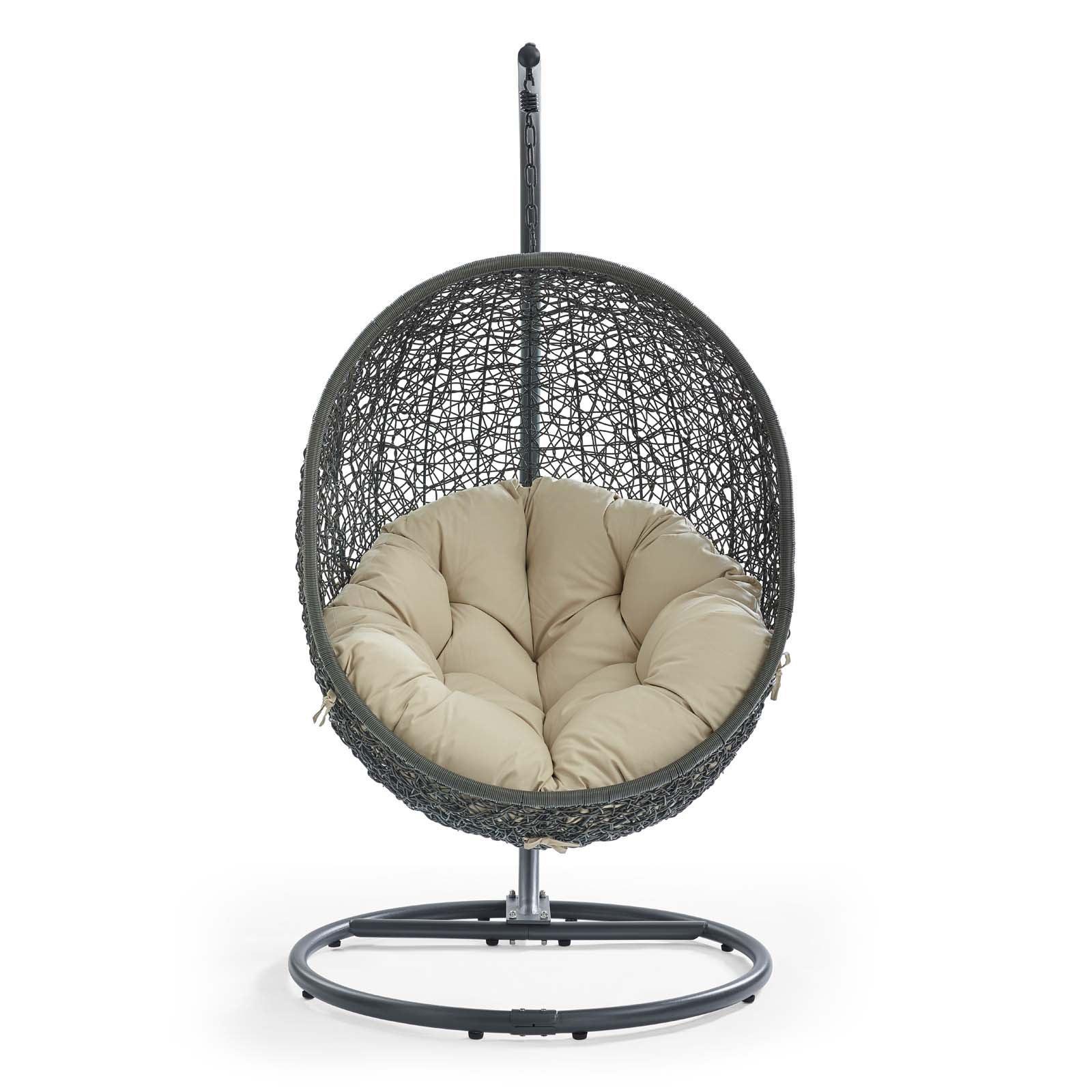 Modway Hide Outdoor Patio Sunbrella® Swing Chair With Stand FredCo