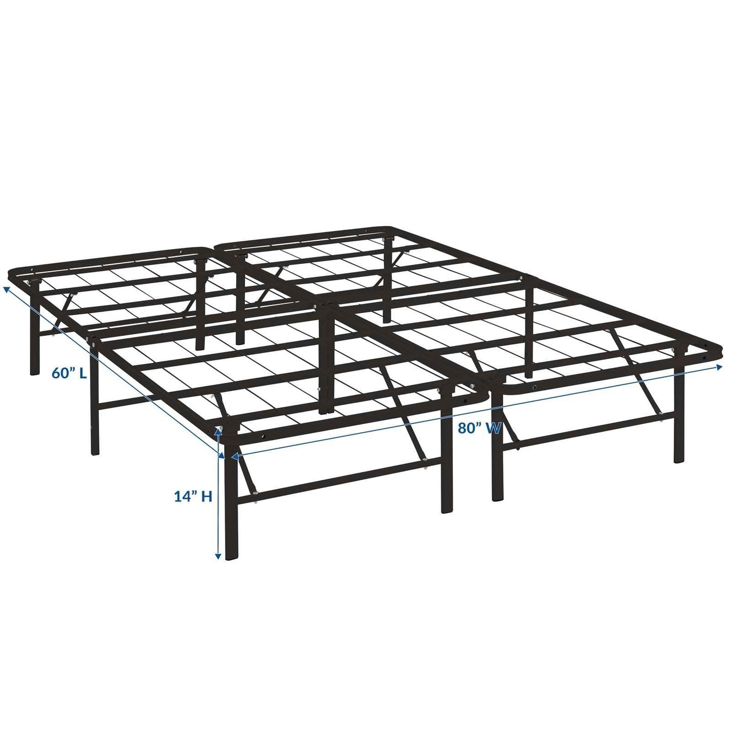 Modway Horizon Queen Stainless Steel Bed Frame FredCo