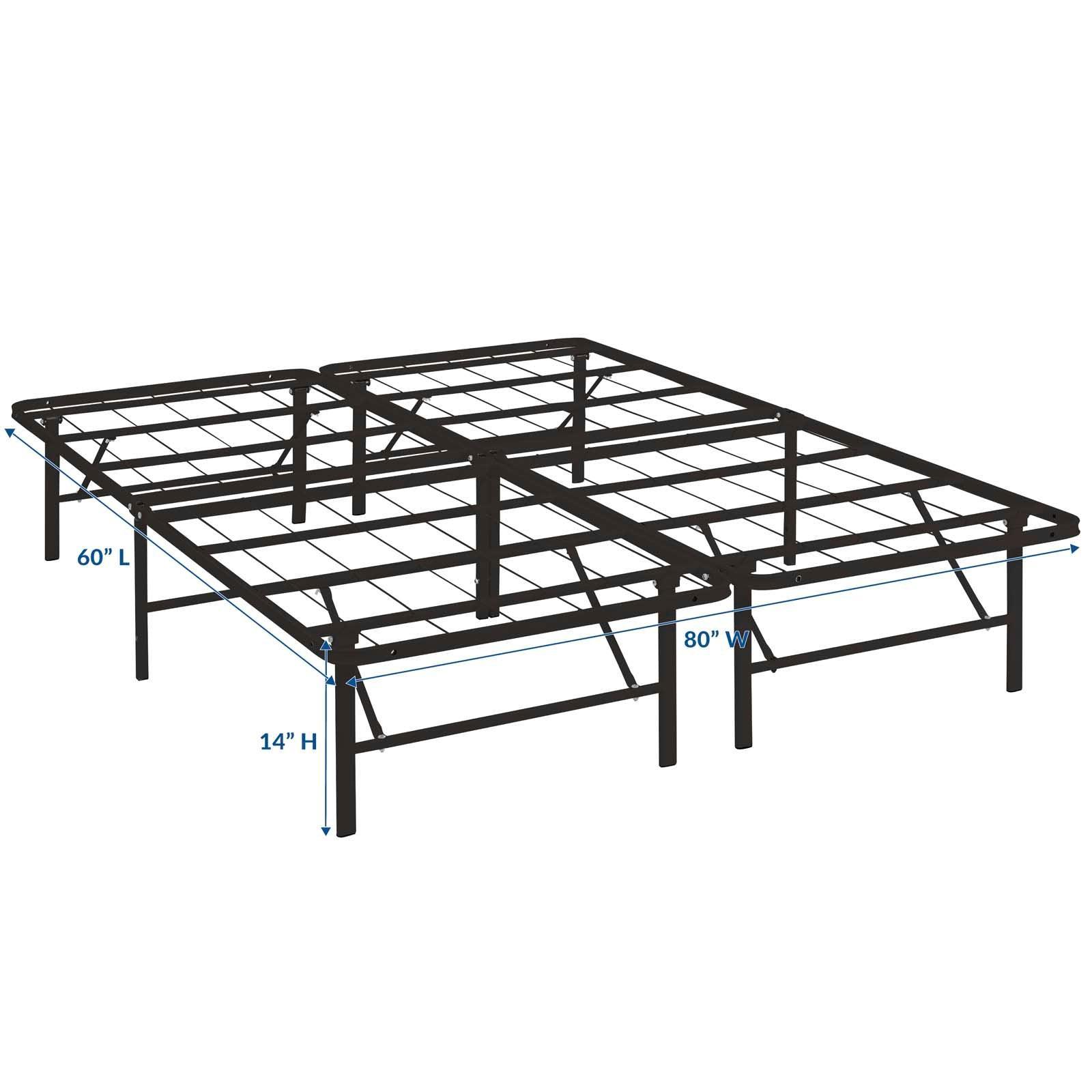 Modway Horizon Queen Stainless Steel Bed Frame FredCo