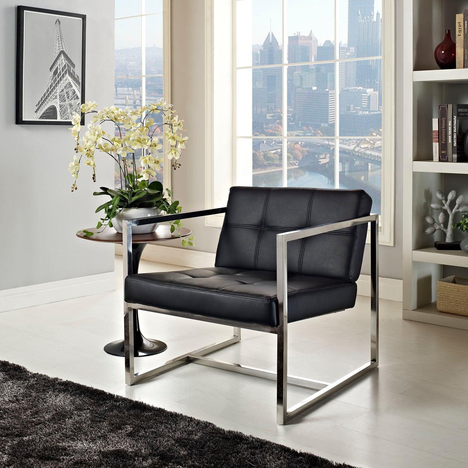 Modway Hover Upholstered Vinyl Lounge Chair FredCo