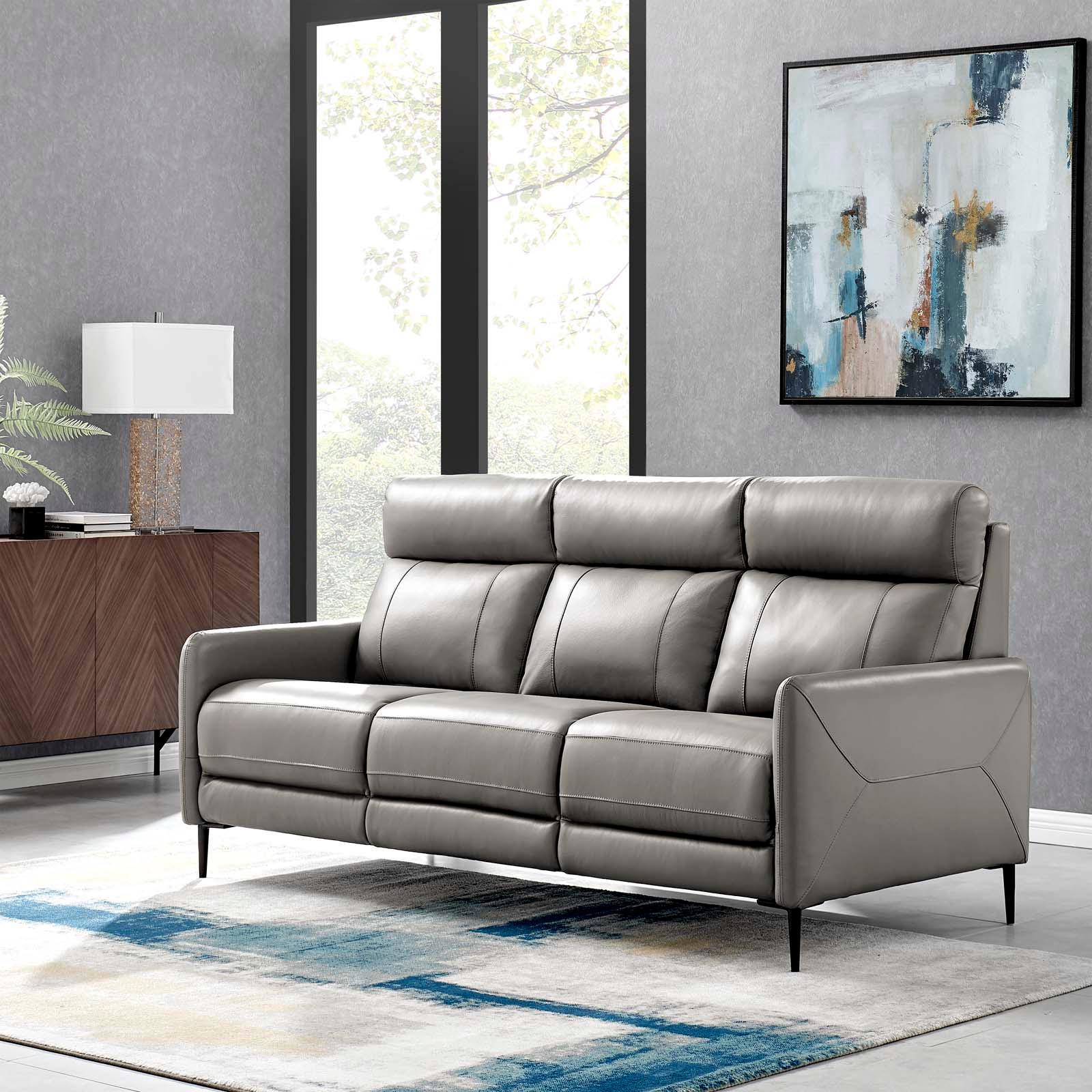 Modway Huxley Leather Sofa FredCo