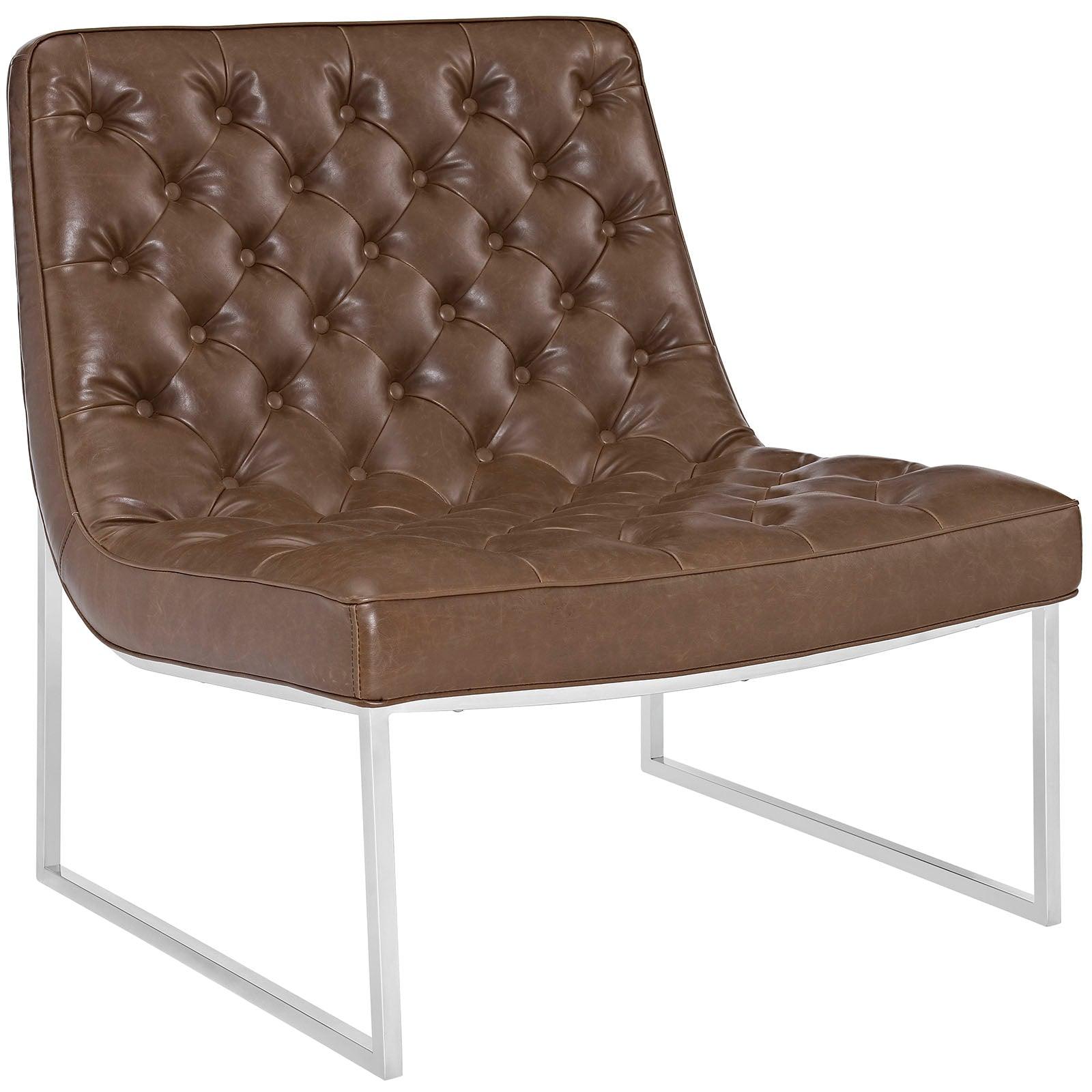 Modway Ibiza Upholstered Vinyl Lounge Chair FredCo