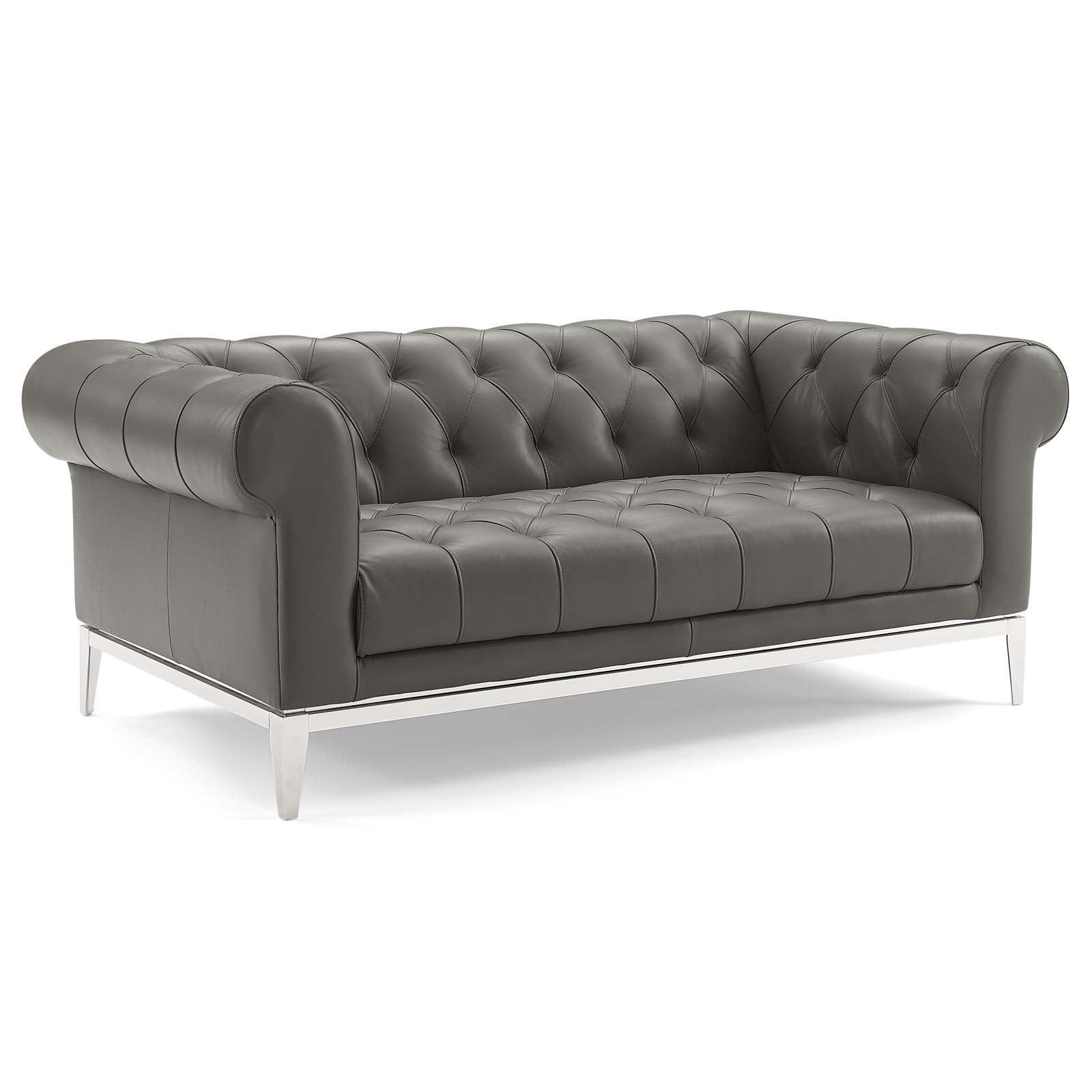 Modway Idyll 3 Piece Upholstered Leather Set FredCo
