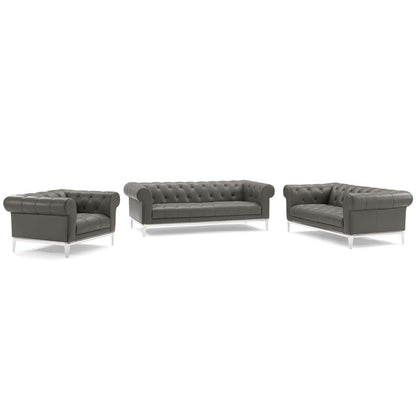 Modway Idyll 3 Piece Upholstered Leather Set FredCo