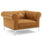 Modway Idyll Tufted Button Upholstered Leather Chesterfield Armchair FredCo
