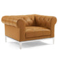 Modway Idyll Tufted Button Upholstered Leather Chesterfield Armchair FredCo