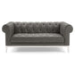 Modway Idyll Tufted Button Upholstered Leather Chesterfield Loveseat FredCo
