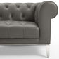 Modway Idyll Tufted Button Upholstered Leather Chesterfield Loveseat FredCo