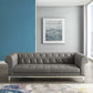 Modway Idyll Tufted Button Upholstered Leather Chesterfield Sofa FredCo