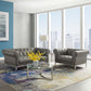 Modway Idyll Tufted Upholstered Leather Loveseat and Armchair FredCo