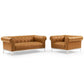 Modway Idyll Tufted Upholstered Leather Loveseat and Armchair FredCo