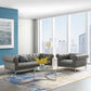Modway Idyll Tufted Upholstered Leather Sofa and Armchair Set FredCo