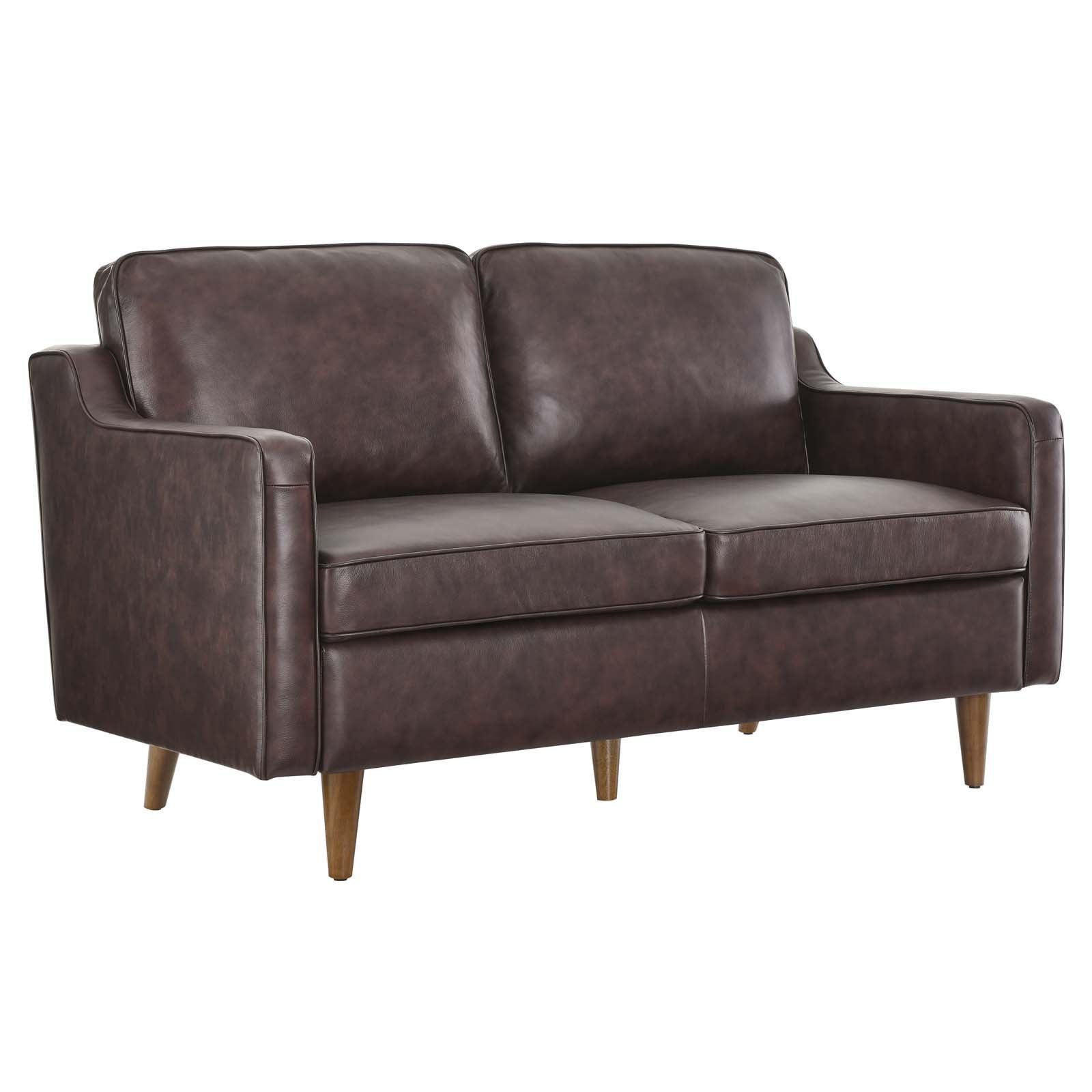 Modway Impart Genuine Leather Loveseat FredCo