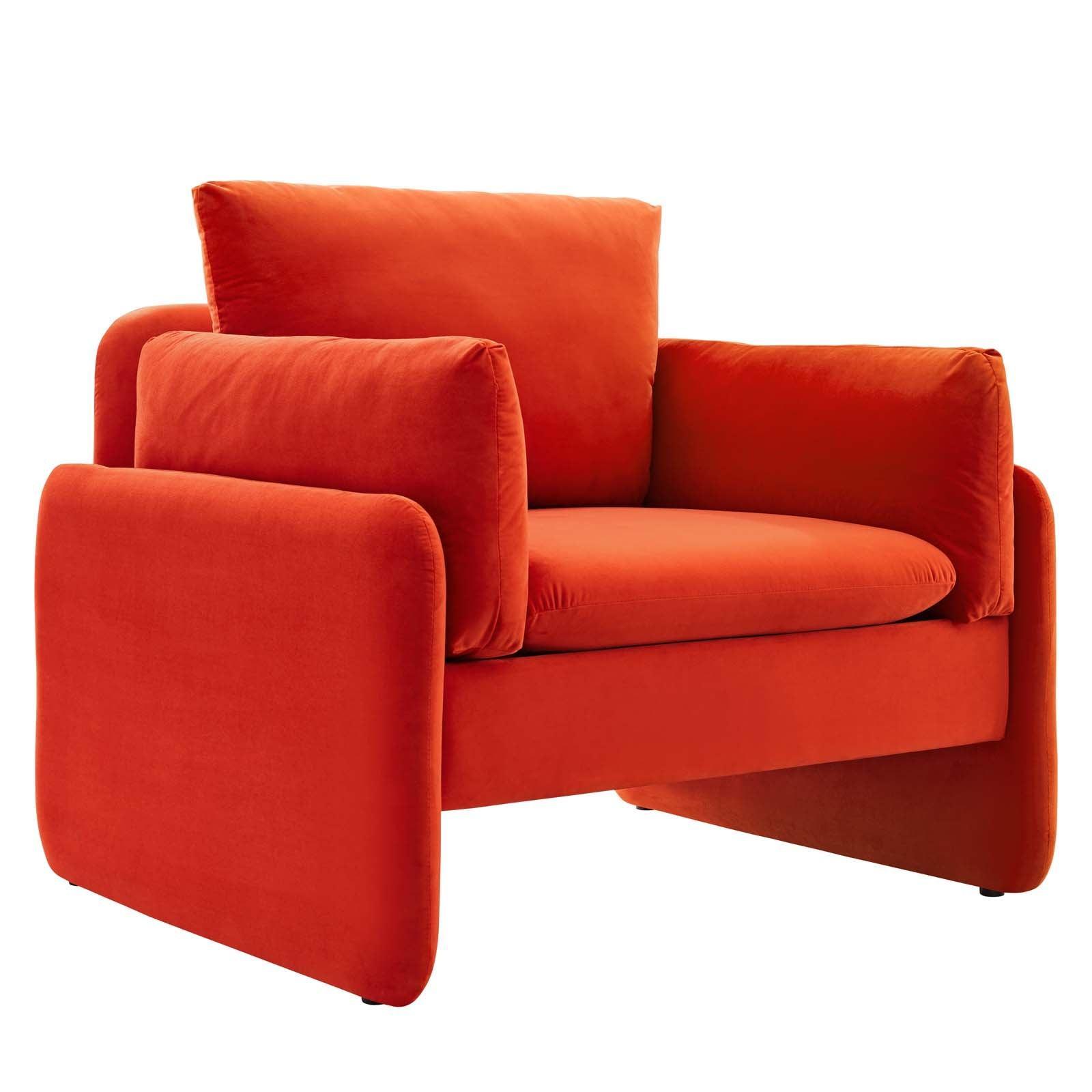 Modway Indicate Performance Velvet Armchair FredCo