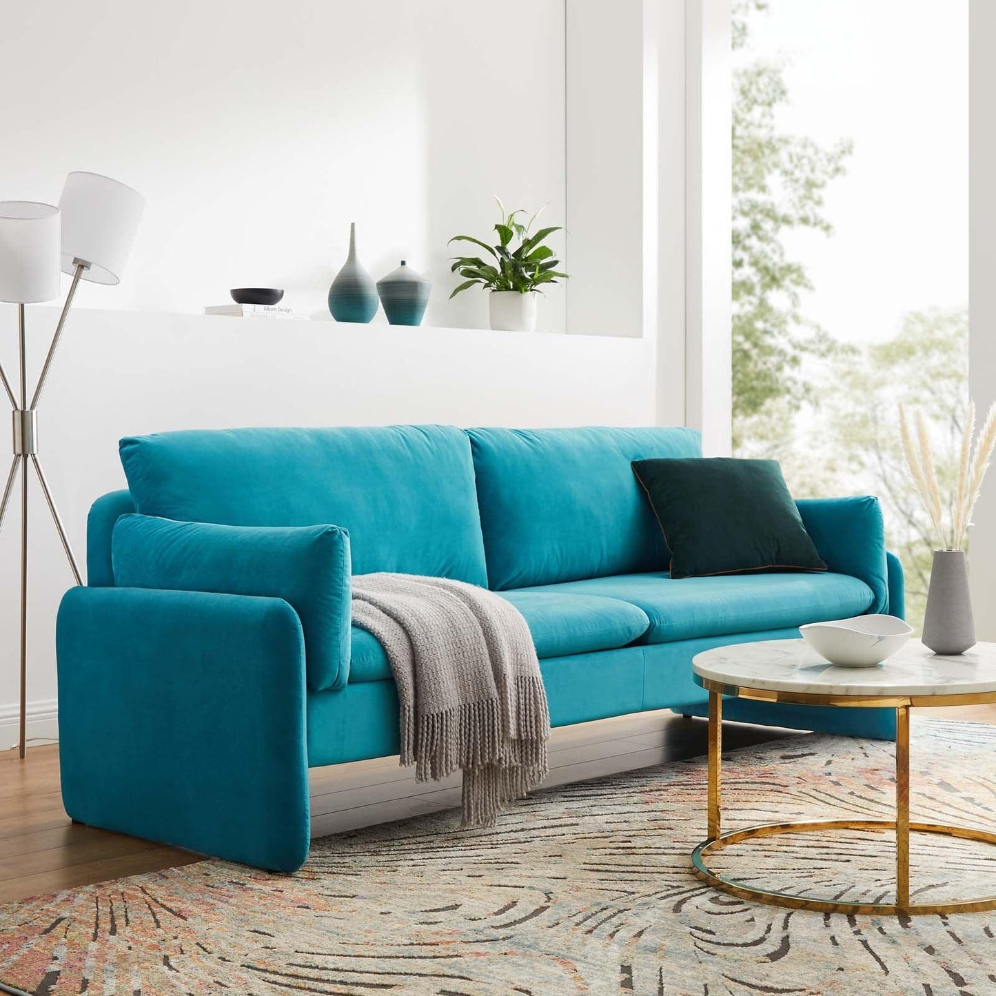Modway Indicate Performance Velvet Sofa FredCo