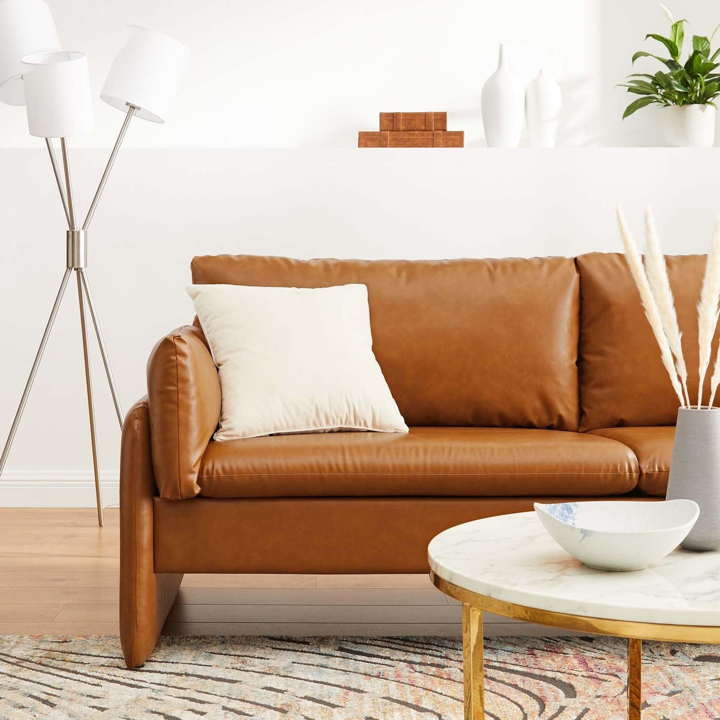 Modway Indicate Vegan Leather Sofa FredCo