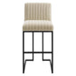 Modway Indulge Channel Tufted Fabric Bar Stool FredCo