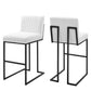 Modway Indulge Channel Tufted Fabric Bar Stools FredCo