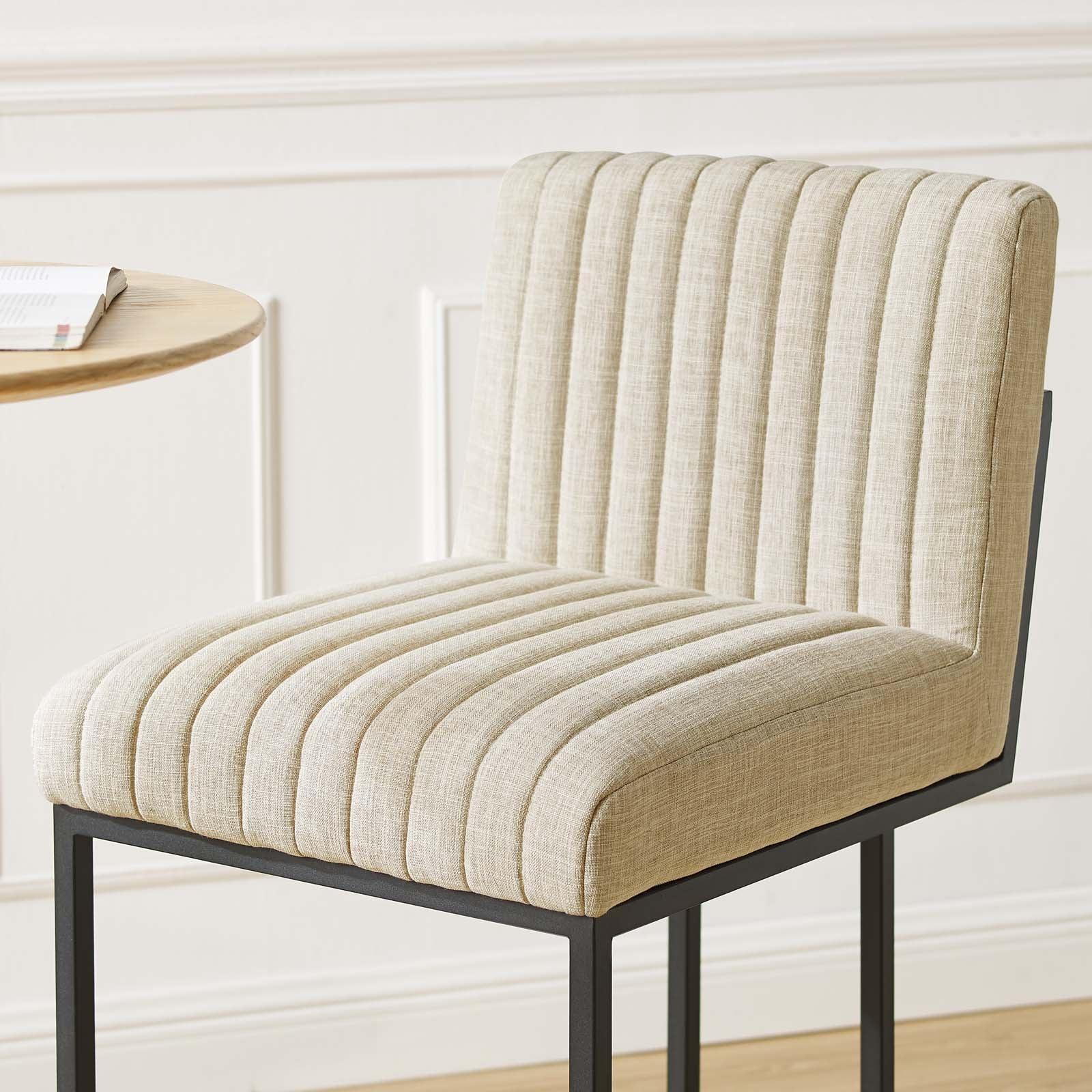 Modway Indulge Channel Tufted Fabric Bar Stools FredCo
