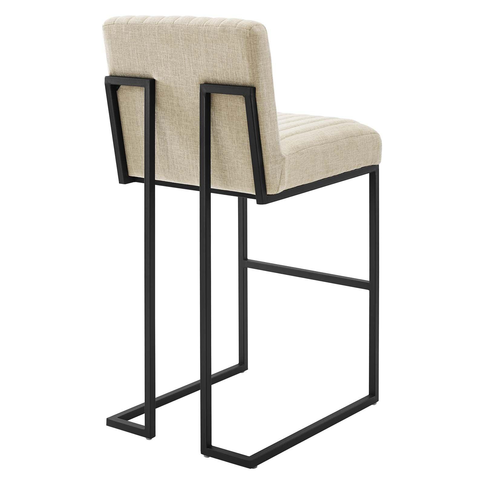 Modway Indulge Channel Tufted Fabric Bar Stools FredCo