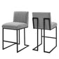 Modway Indulge Channel Tufted Fabric Counter Stools - Set of 2 FredCo