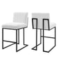 Modway Indulge Channel Tufted Fabric Counter Stools - Set of 2 FredCo