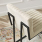 Modway Indulge Channel Tufted Fabric Counter Stools - Set of 2 FredCo