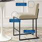 Modway Indulge Channel Tufted Fabric Counter Stools - Set of 2 FredCo