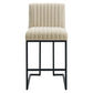 Modway Indulge Channel Tufted Fabric Counter Stools - Set of 2 FredCo