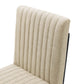 Modway Indulge Channel Tufted Fabric Dining Chairs - Set of 2 FredCo