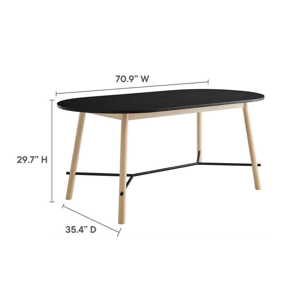 Modway Infuse 71" Wood Grain Dining Table FredCo