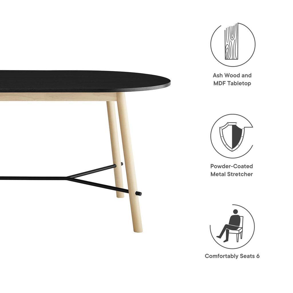 Modway Infuse 71" Wood Grain Dining Table FredCo