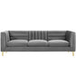 Modway Ingenuity Channel Tufted Performance Velvet Sofa FredCo