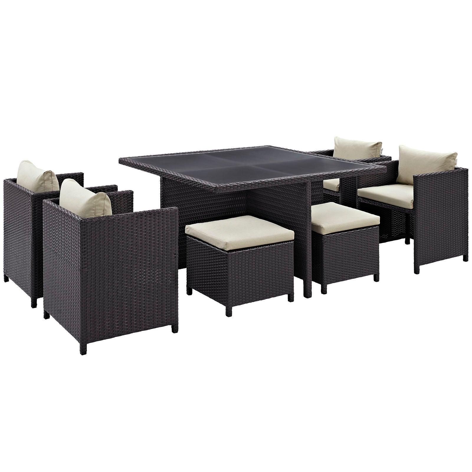 Modway Inverse 9 Piece Outdoor Patio Dining Set FredCo