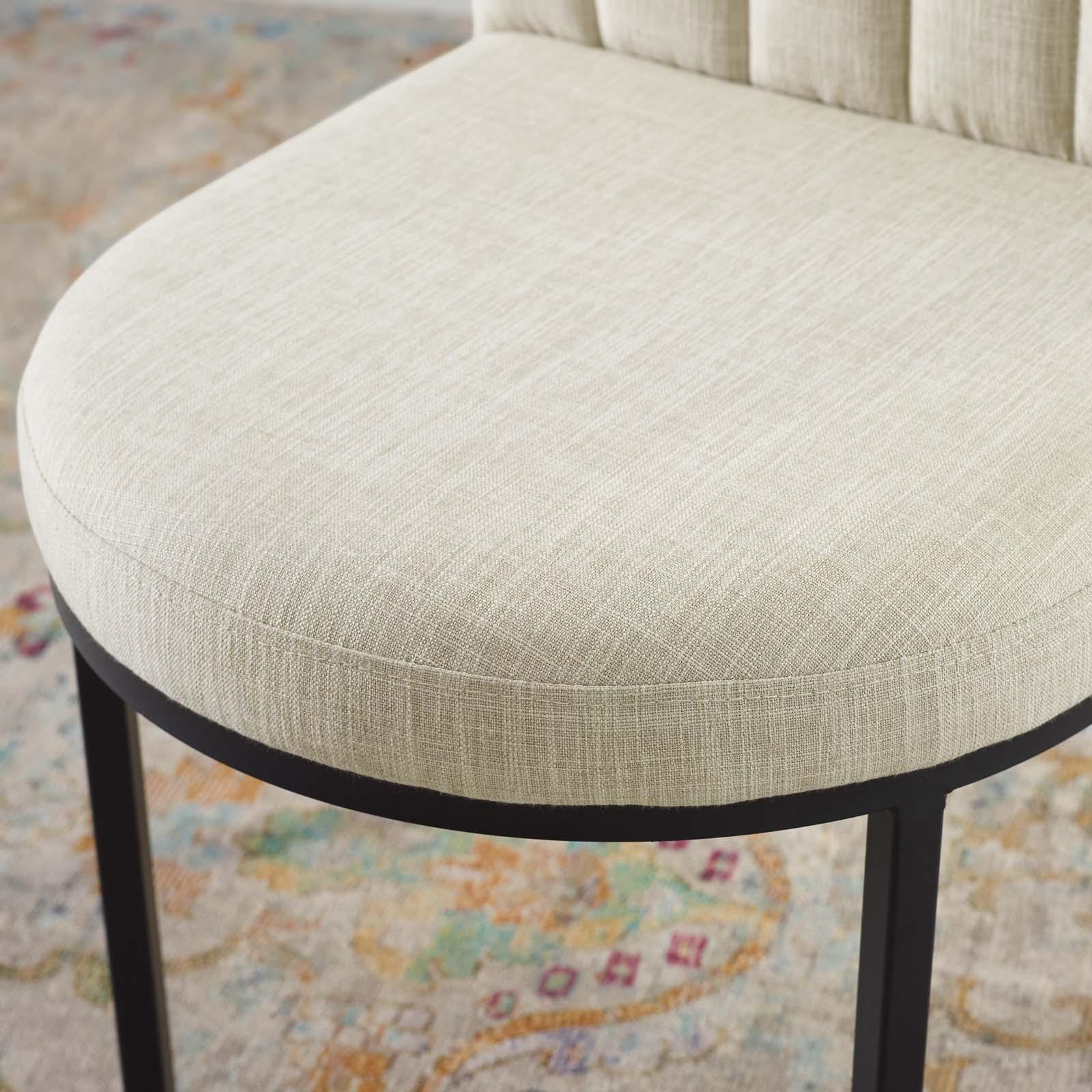 Modway Isla Channel Tufted Upholstered Fabric Dining Side Chair FredCo