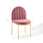 Modway Isla Dining Side Chair Performance Velvet Set of 2 FredCo
